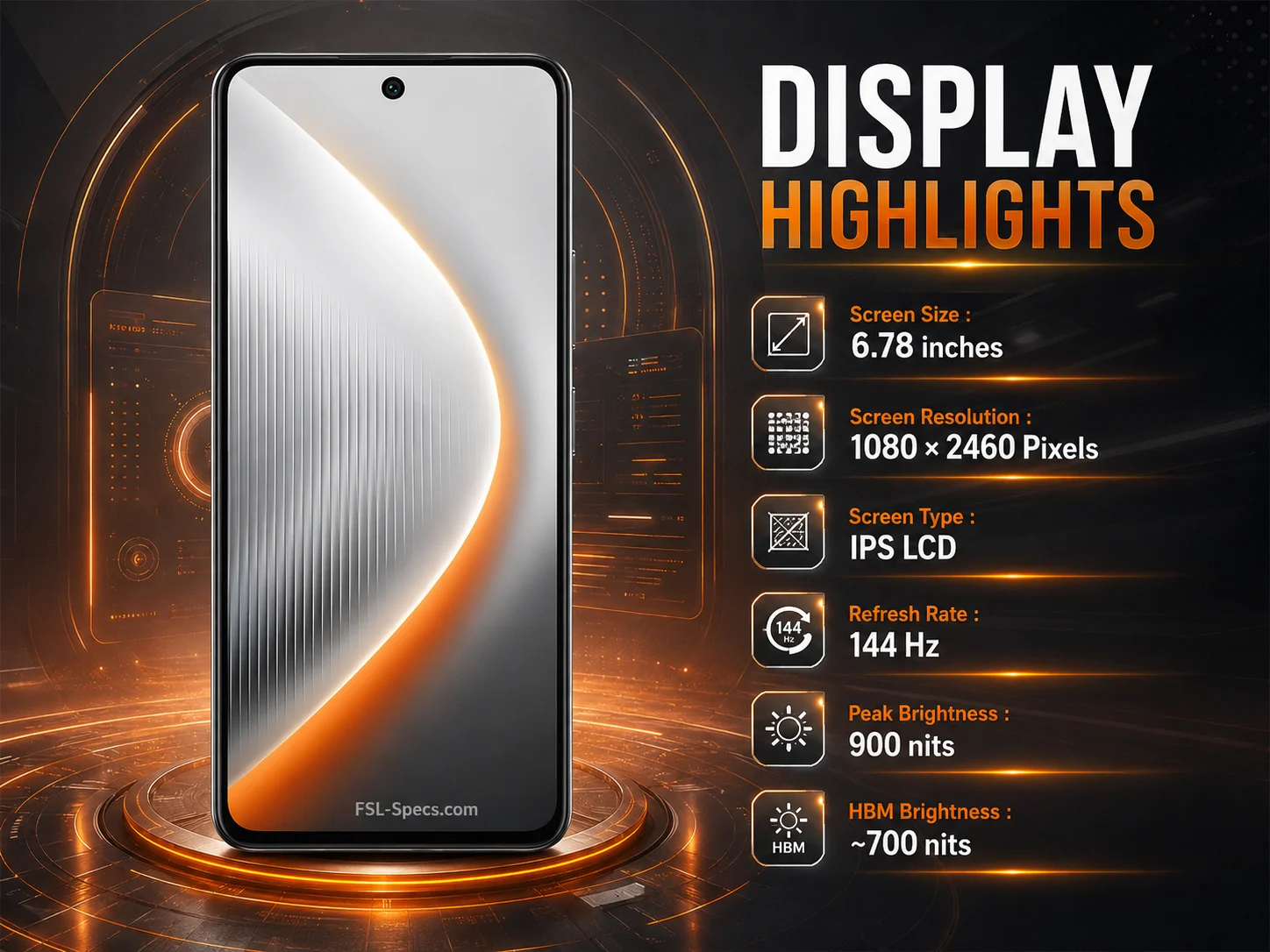 Tecno Pova 7 5G Display FSL-Specs.com
