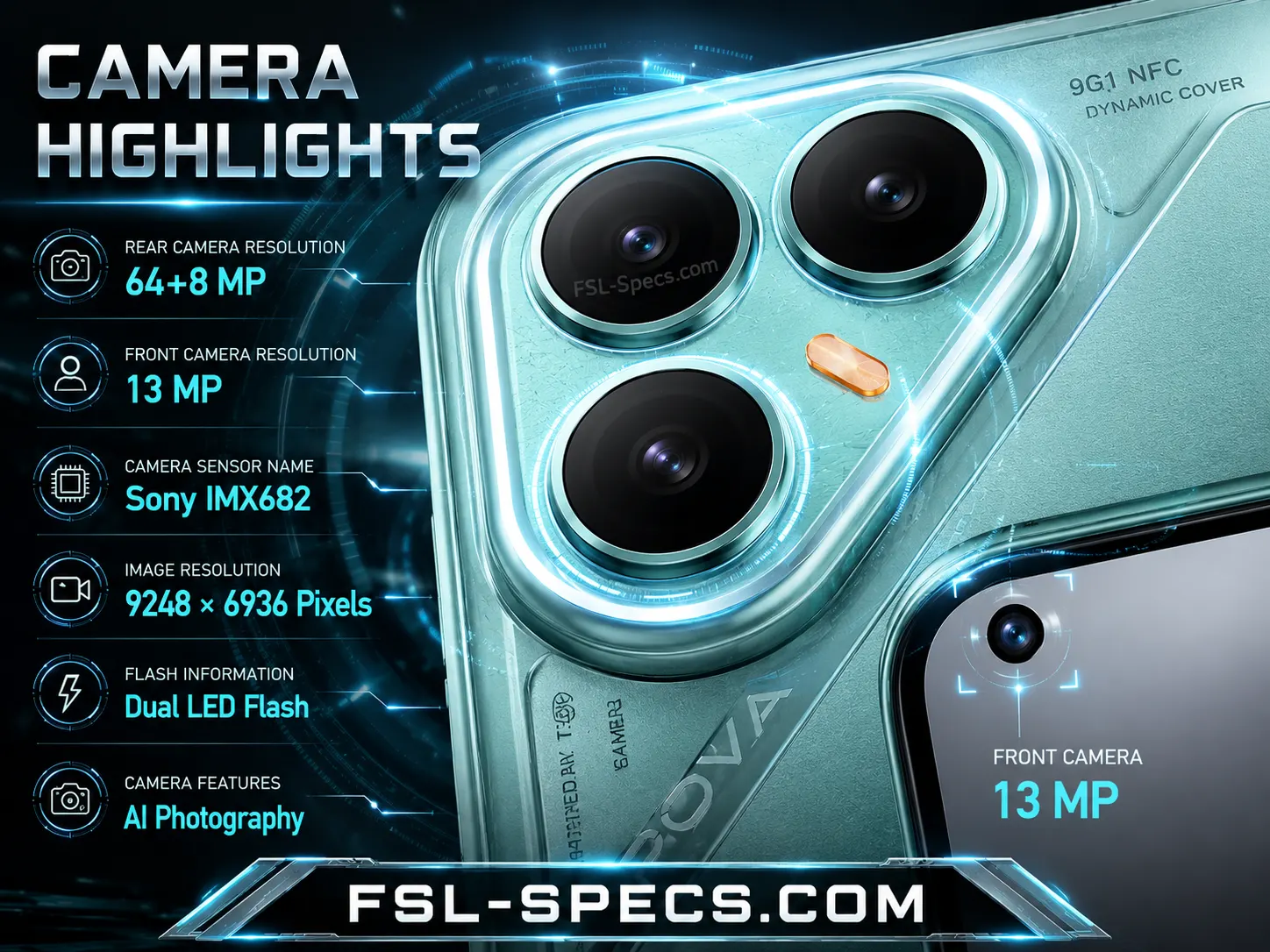 Tecno Pova 7 Pro camera FSL-Specs.com