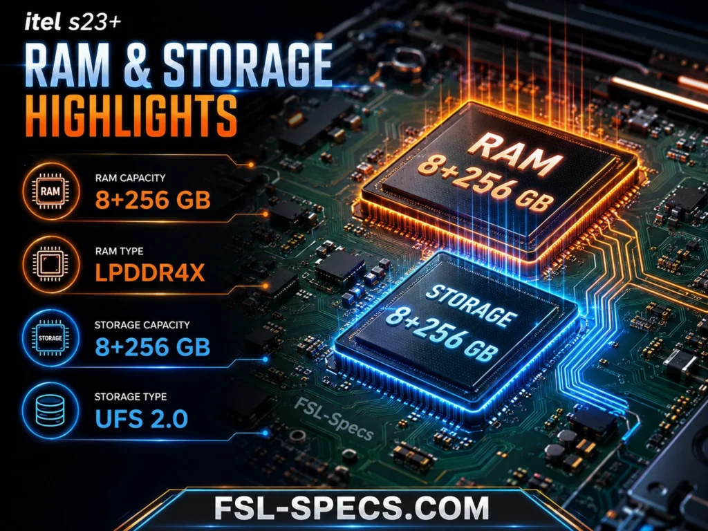 Itel S23+ memory FSL-Specs.com