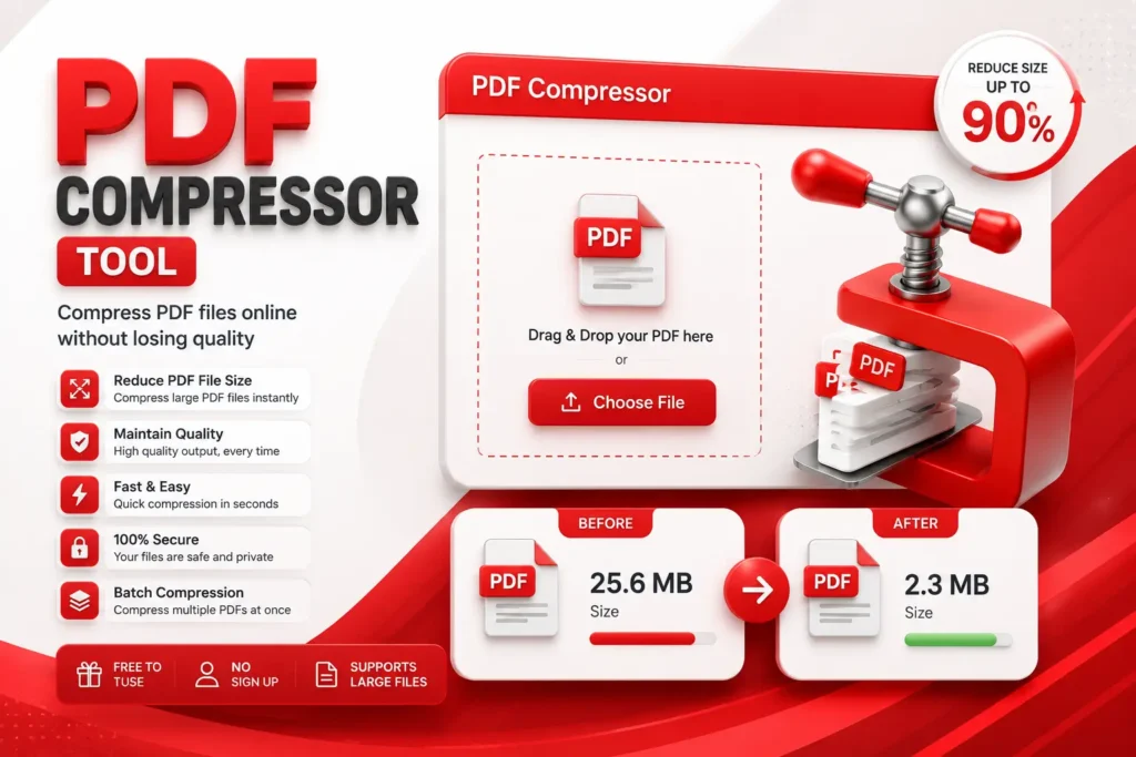 Free PDF Compressor Tool – Compress PDF Files Online Without Losing Quality