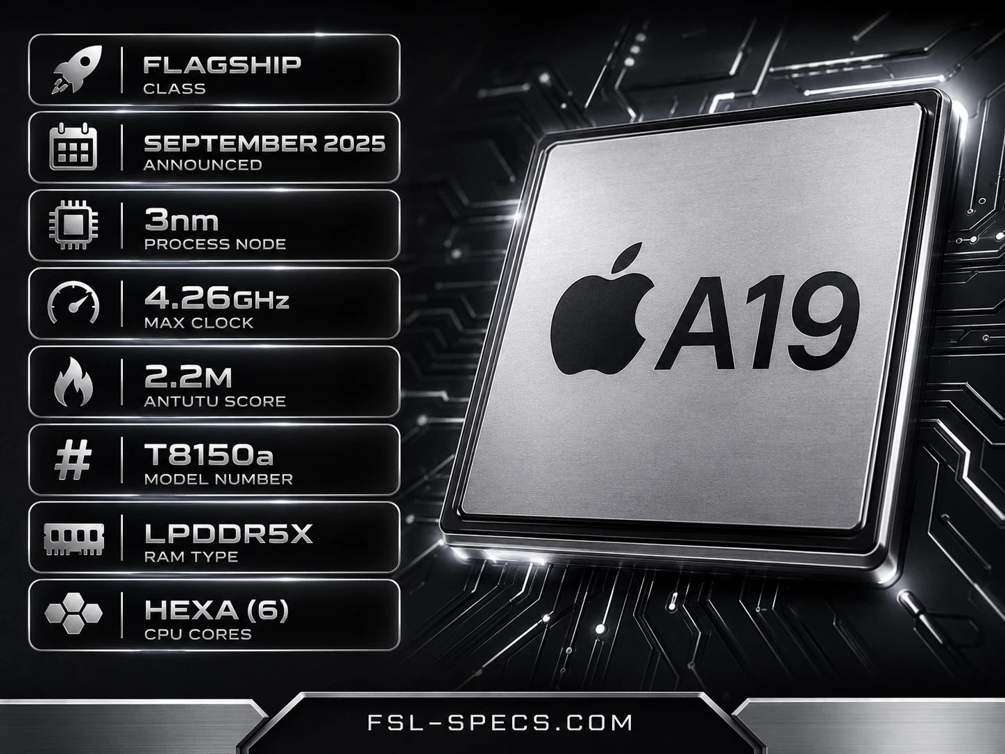 Apple A19 Full Specs, Benchmarks & AnTuTu Score FSL Specs