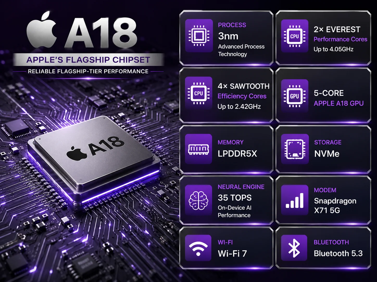Apple A18 Full Specs, AnTuTu Score & Benchmarks FSL Specs